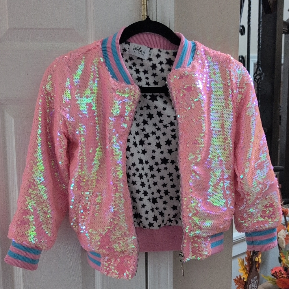 Lola + The Boys Pink Starry Jacket